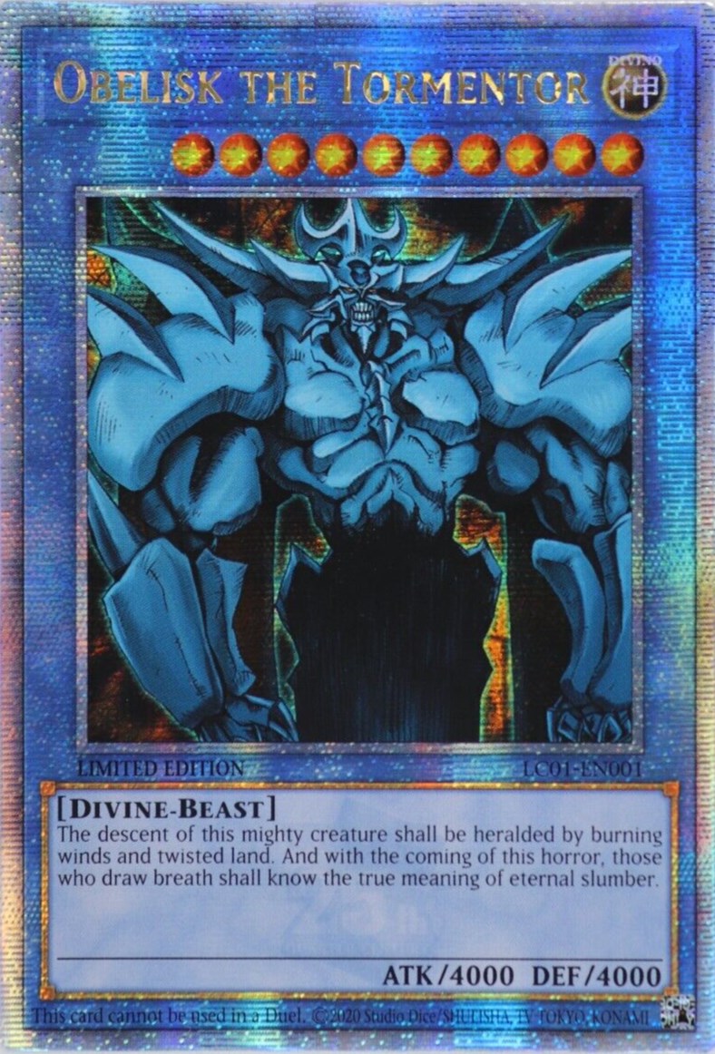 Obelisk the Tormentor (25th Anniversary) [LC01-EN001] Quarter Century Secret Rare | Gear Gaming Bentonville