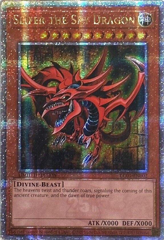 Slifer the Sky Dragon (25th Anniversary) [LC01-EN002] Quarter Century Secret Rare | Gear Gaming Bentonville