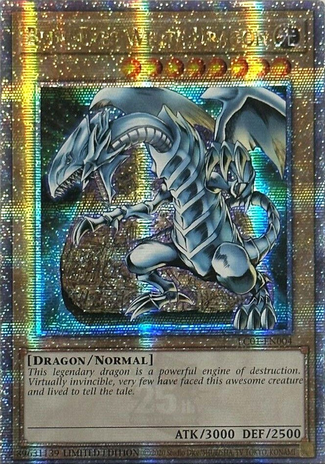 Blue-Eyes White Dragon (25th Anniversary) [LC01-EN004] Quarter Century Secret Rare | Gear Gaming Bentonville