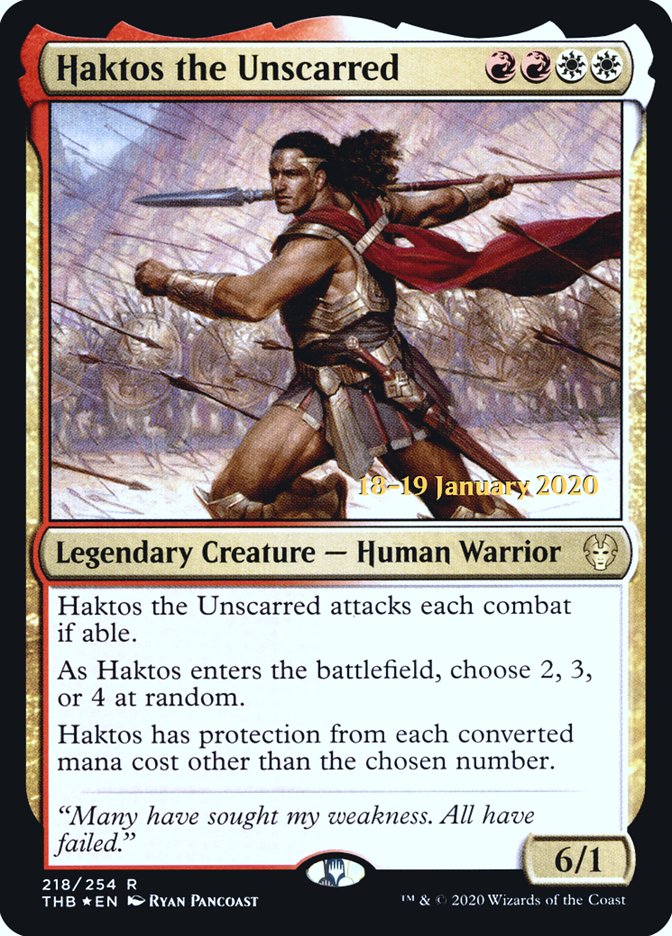 Haktos the Unscarred [Theros Beyond Death Prerelease Promos] | Gear Gaming Bentonville