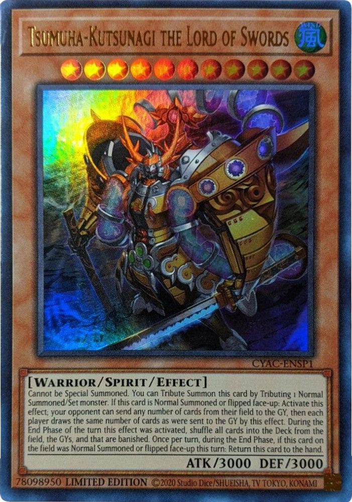 Tsumuha-Kutsunagi the Lord of Swords [CYAC-ENSP1] Ultra Rare | Gear Gaming Bentonville