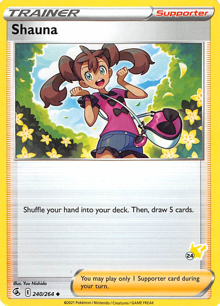 Shauna (240/264) (Pikachu Stamp #24) [Battle Academy 2022] | Gear Gaming Bentonville