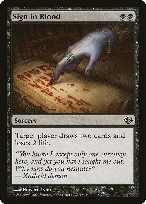 Sign in Blood [Duel Decks: Garruk vs. Liliana] | Gear Gaming Bentonville