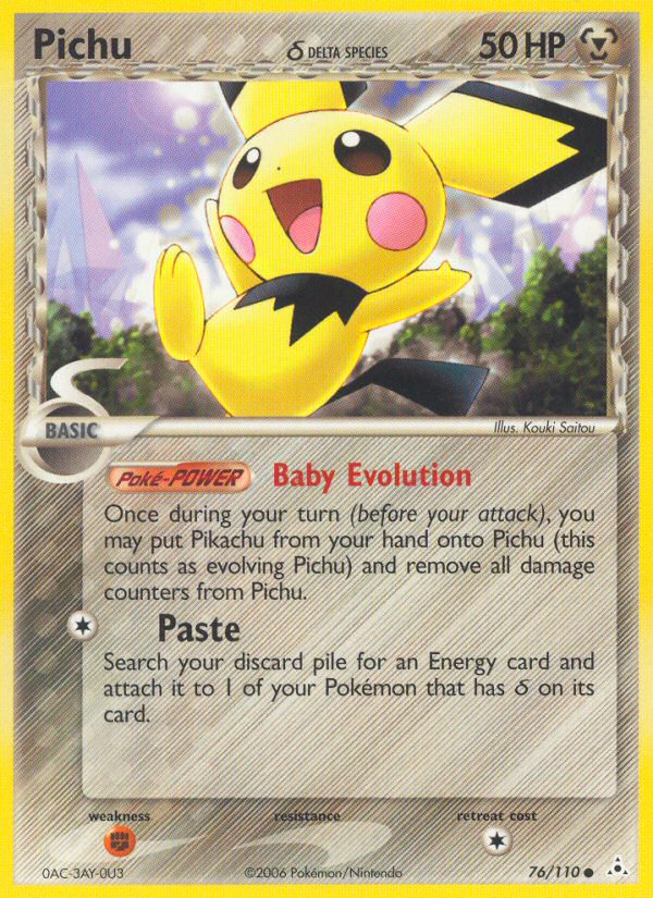 Pichu (76/110) (Delta Species) [EX: Holon Phantoms] | Gear Gaming Bentonville