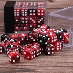 (Crimson+Black) 12mm D6 block of 36 dice | Gear Gaming Bentonville