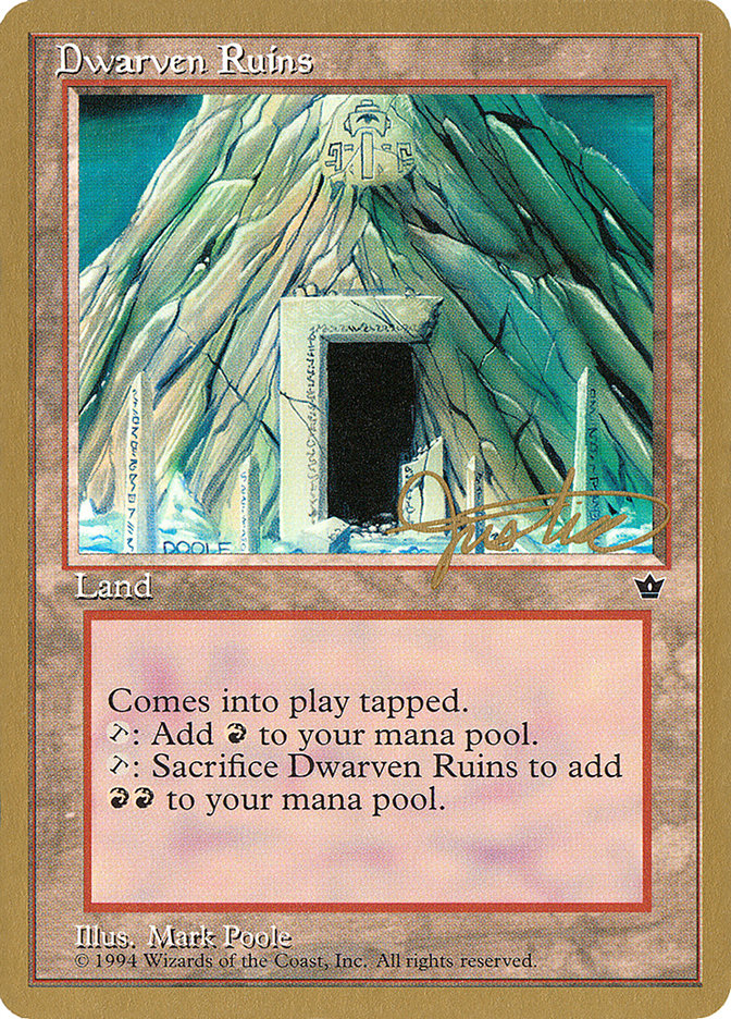 Dwarven Ruins (Mark Justice) [Pro Tour Collector Set] | Gear Gaming Bentonville