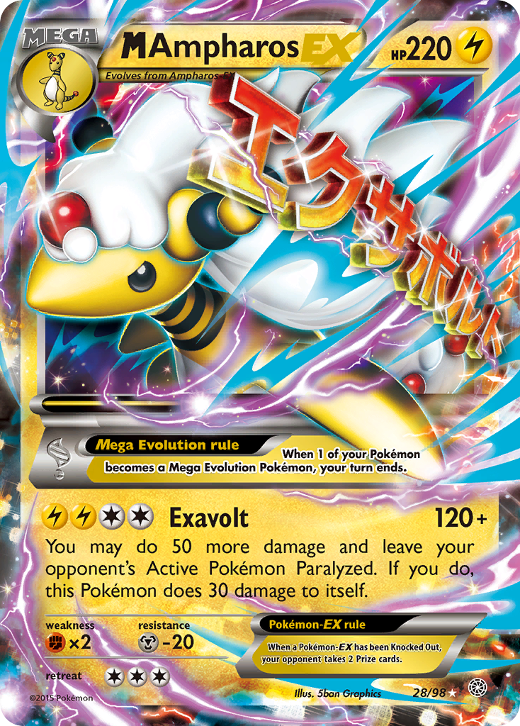 M Ampharos EX (28/98) [XY: Ancient Origins] | Gear Gaming Bentonville