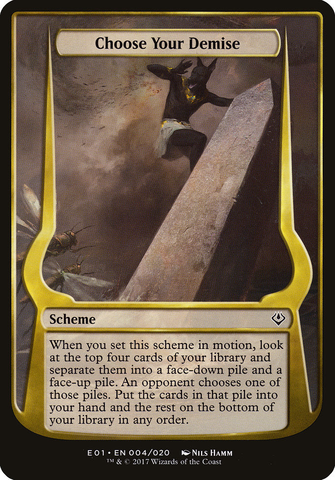 Choose Your Demise (Archenemy: Nicol Bolas) [Oversize Cards] | Gear Gaming Bentonville