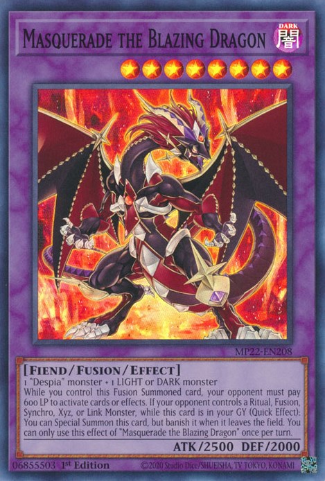 Masquerade the Blazing Dragon [MP22-EN208] Super Rare | Gear Gaming Bentonville