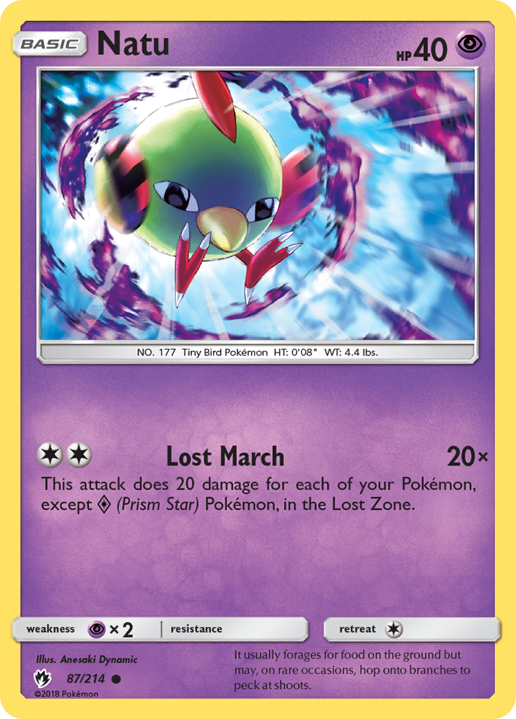 Natu (87/214) [Sun & Moon: Lost Thunder] | Gear Gaming Bentonville