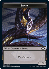 Snake // Zombie Double-sided Token [Commander Collection: Black Tokens] | Gear Gaming Bentonville