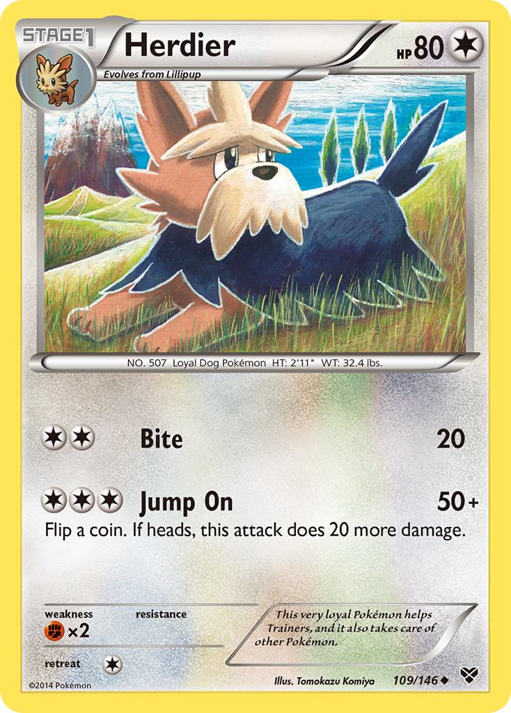 Herdier (109/146) [XY: Base Set] | Gear Gaming Bentonville