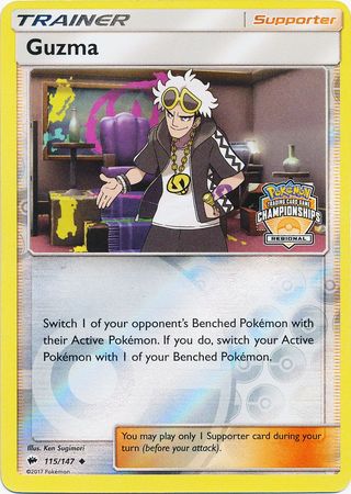 Guzma (115/147) (League Promo) [Sun & Moon: Burning Shadows] | Gear Gaming Bentonville