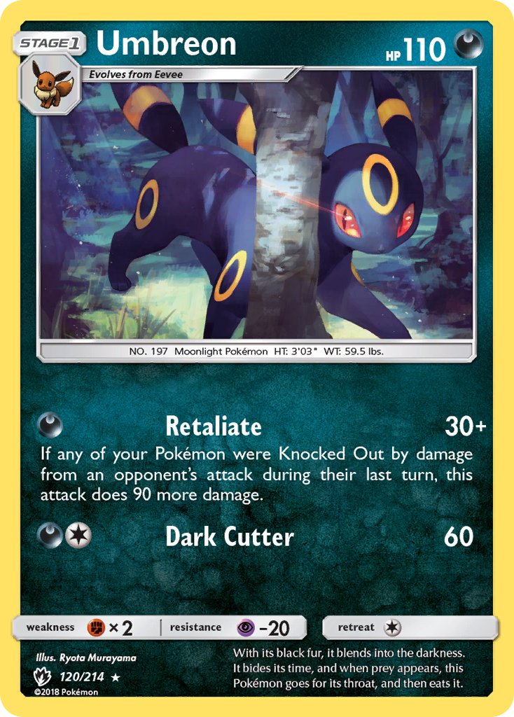 Umbreon (120/214) (Cosmos Holo) (Blister Exclusive) [Sun & Moon: Lost Thunder] | Gear Gaming Bentonville