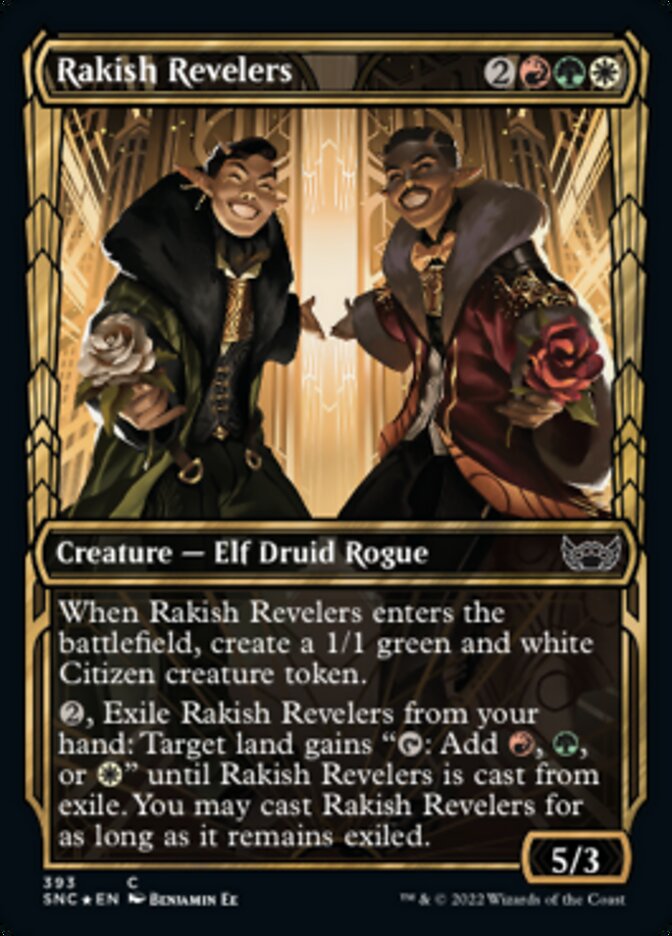 Rakish Revelers (Showcase Golden Age Gilded Foil) [Streets of New Capenna] | Gear Gaming Bentonville