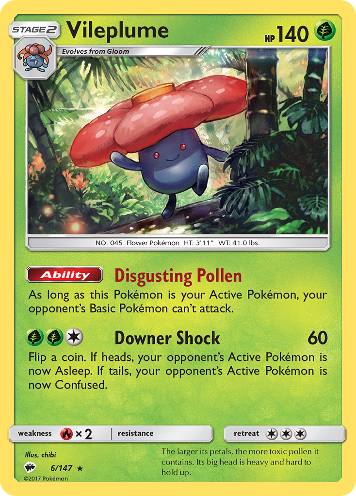 Vileplume (6/147) [Sun & Moon: Burning Shadows] | Gear Gaming Bentonville