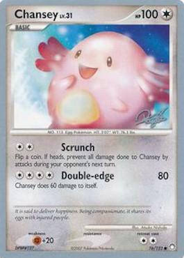 Chansey LV.31 (76/123) (Bliss Control - Paul Atanassov) [World Championships 2008] | Gear Gaming Bentonville