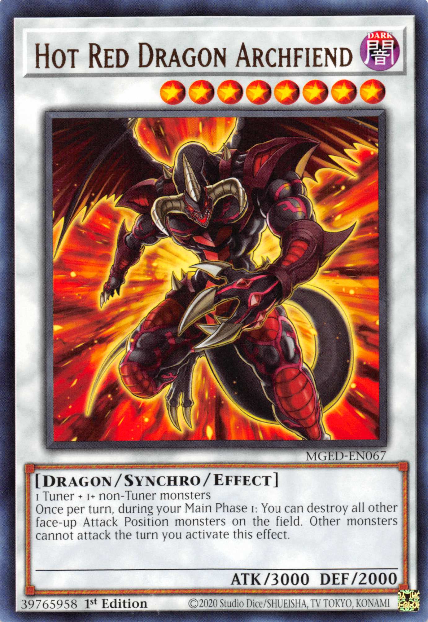 Hot Red Dragon Archfiend [MGED-EN067] Rare | Gear Gaming Bentonville