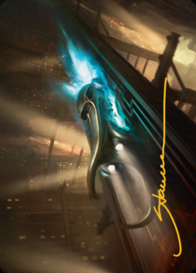 Run Out of Town Art Card (Gold-Stamped Signature) [Streets of New Capenna Art Series] | Gear Gaming Bentonville