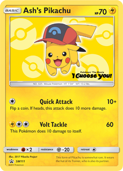 Ash's Pikachu (SM111) [Sun & Moon: Black Star Promos] | Gear Gaming Bentonville