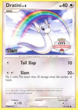 Dratini (91/146) (City Championship Promo Staff) [Diamond & Pearl: Legends Awakened] | Gear Gaming Bentonville