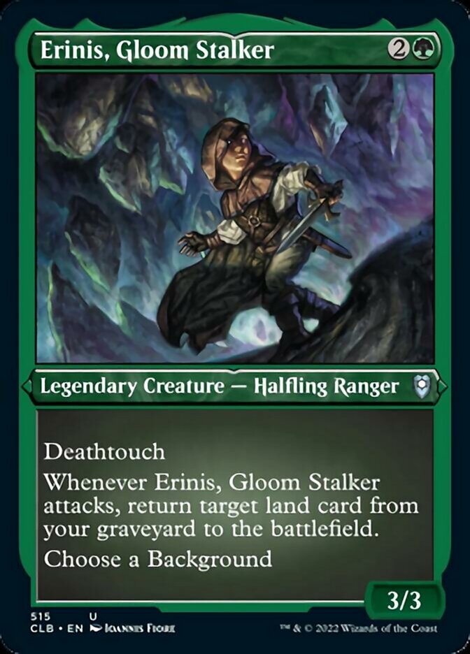 Erinis, Gloom Stalker (Foil Etched) [Commander Legends: Battle for Baldur's Gate] | Gear Gaming Bentonville