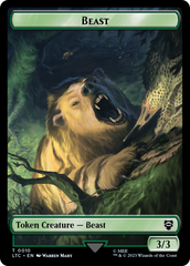 Beast // Treefolk Double Sided Token [The Lord of the Rings: Tales of Middle-Earth Commander Tokens] | Gear Gaming Bentonville