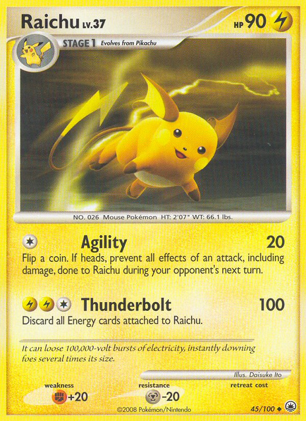 Raichu (45/100) [Diamond & Pearl: Majestic Dawn] | Gear Gaming Bentonville