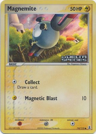 Magnemite (74/113) (Stamped) [EX: Delta Species] | Gear Gaming Bentonville