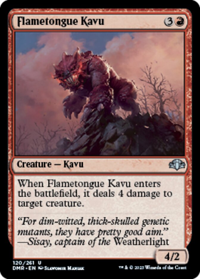 Flametongue Kavu [Dominaria Remastered] | Gear Gaming Bentonville