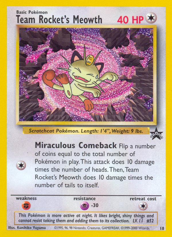 Team Rocket's Meowth (18) [Wizards of the Coast: Black Star Promos] | Gear Gaming Bentonville