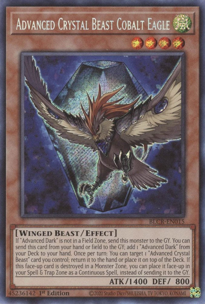 Advanced Crystal Beast Cobalt Eagle [BLCR-EN015] Secret Rare | Gear Gaming Bentonville