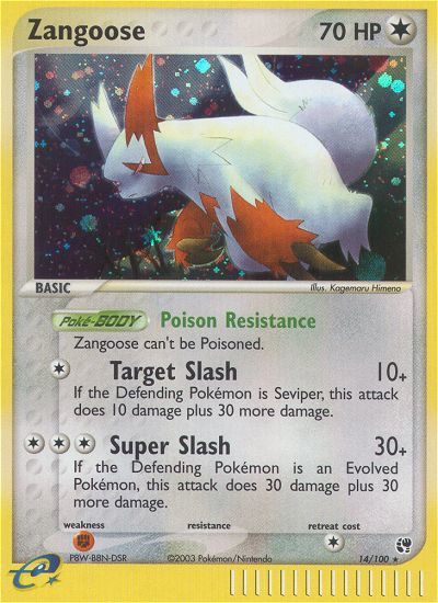 Zangoose (14/100) [EX: Sandstorm] | Gear Gaming Bentonville