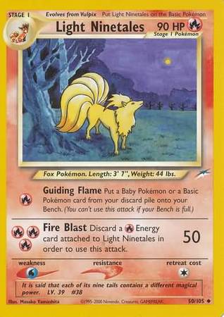 Light Ninetales (50/105) [Neo Destiny Unlimited] | Gear Gaming Bentonville