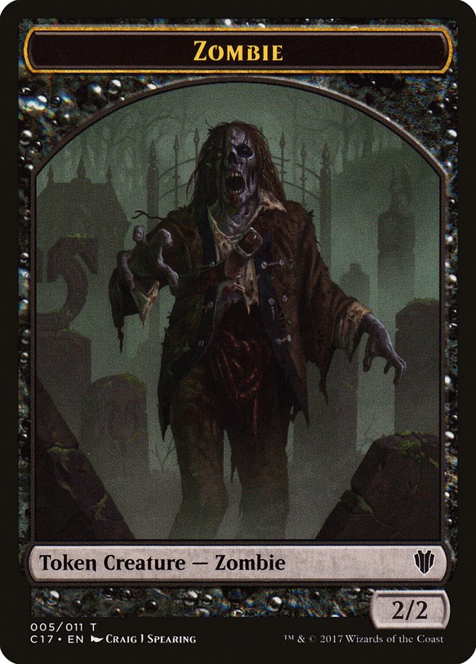 Vampire // Zombie Double-sided Token [Commander 2017 Tokens] | Gear Gaming Bentonville