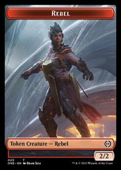 Rebel // Phyrexian Germ Double-Sided Token [Phyrexia: All Will Be One Commander Tokens] | Gear Gaming Bentonville