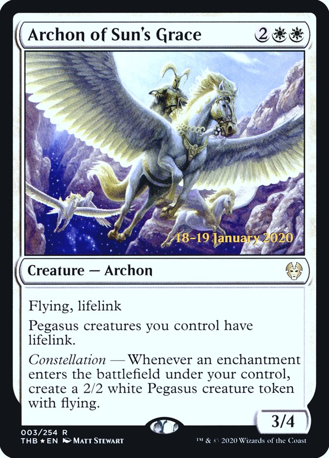 Archon of Sun's Grace [Theros Beyond Death Prerelease Promos] | Gear Gaming Bentonville