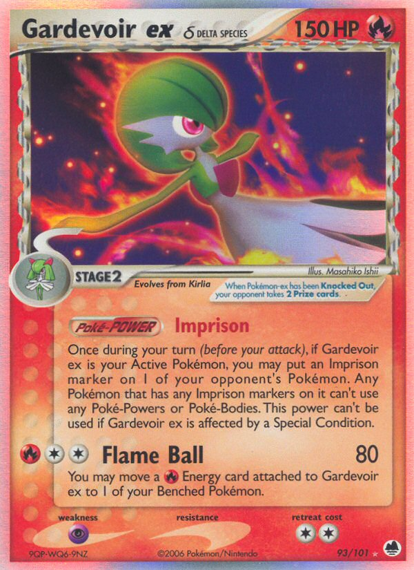 Gardevoir ex (93/101) (Delta Species) [EX: Dragon Frontiers] | Gear Gaming Bentonville