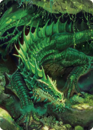 Lurking Green Dragon Art Card [Commander Legends: Battle for Baldur's Gate Art Series] | Gear Gaming Bentonville