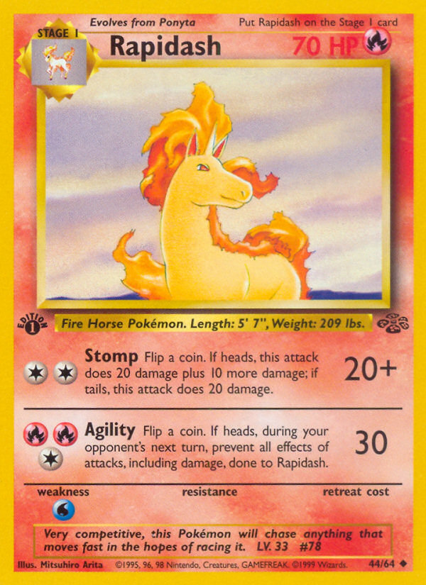 Rapidash (44/64) [Jungle 1st Edition] | Gear Gaming Bentonville