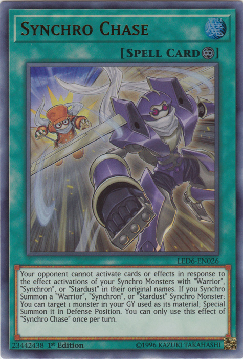 Synchro Chase [LED6-EN026] Ultra Rare | Gear Gaming Bentonville