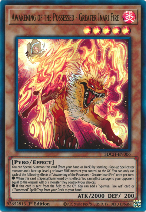 Awakening of the Possessed - Greater Inari Fire [SDCH-EN006] Ultra Rare | Gear Gaming Bentonville