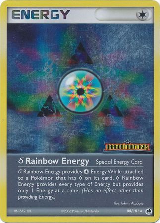 Rainbow Energy (88/101)(Delta Species) (Stamped) [EX: Dragon Frontiers] | Gear Gaming Bentonville