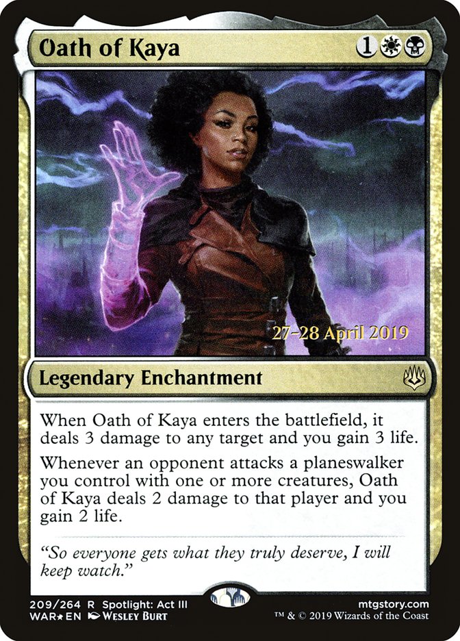 Oath of Kaya  [War of the Spark Prerelease Promos] | Gear Gaming Bentonville