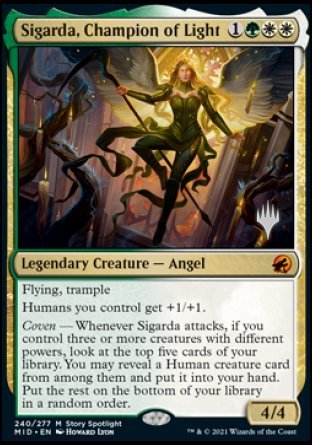 Sigarda, Champion of Light (Promo Pack) [Innistrad: Midnight Hunt Promos] | Gear Gaming Bentonville