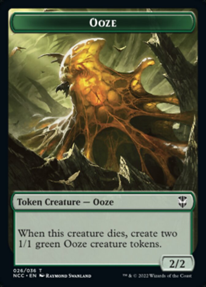 Ooze (026) // Treasure (015) Double-sided Token [Streets of New Capenna Commander Tokens] | Gear Gaming Bentonville