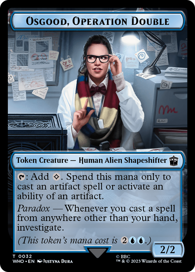 Soldier // Osgood, Operation Double Double-Sided Token (Surge Foil) [Doctor Who Tokens] | Gear Gaming Bentonville