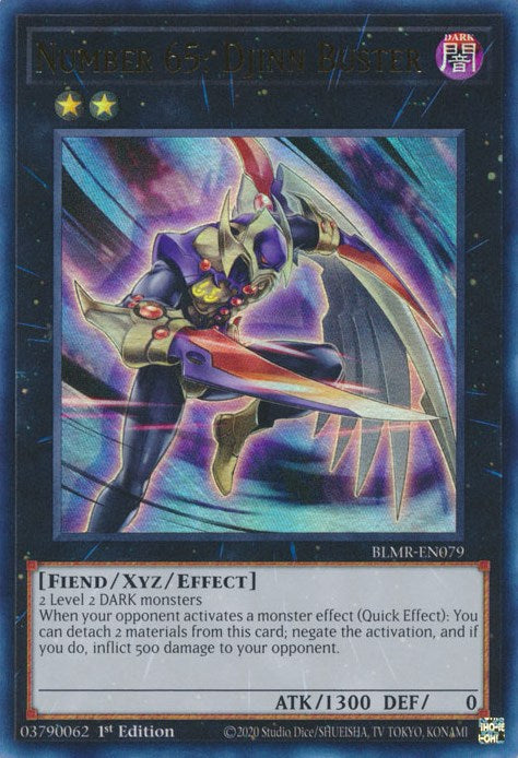 Number 65: Djinn Buster [BLMR-EN079] Ultra Rare | Gear Gaming Bentonville