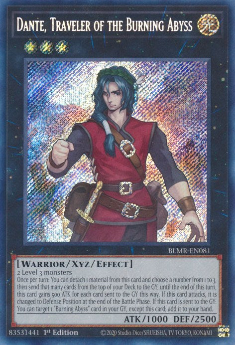 Dante, Traveler of the Burning Abyss [BLMR-EN081] Secret Rare | Gear Gaming Bentonville