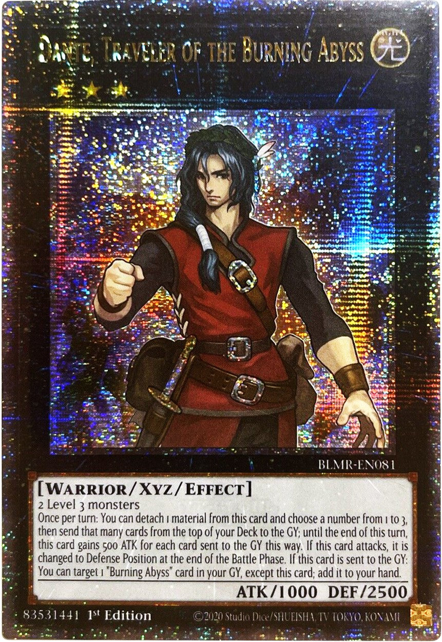 Dante, Traveler of the Burning Abyss [BLMR-EN081] Quarter Century Secret Rare | Gear Gaming Bentonville